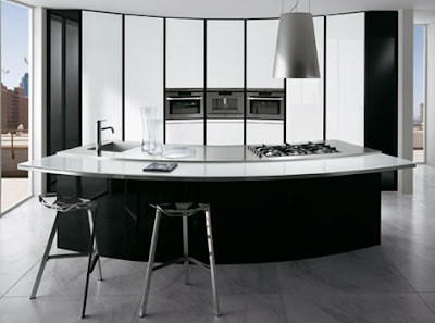 Modern Curved Kitchen Designs by Ernestomeda