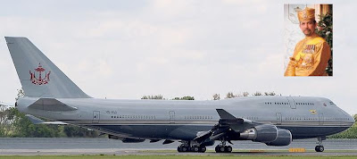 Pesawat yang diterbangkan Hasanal Bolkiah dari Brunei ke Amerika