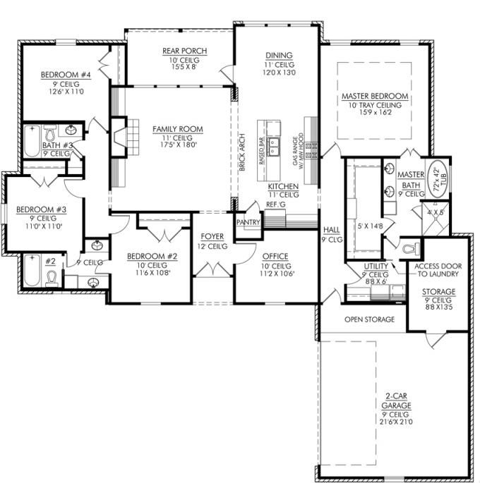 Modern 4  Bedroom  House  Plans  Decor Units