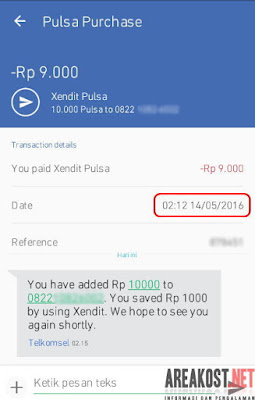 Pulsa Masuk Dari Xendit ke-2