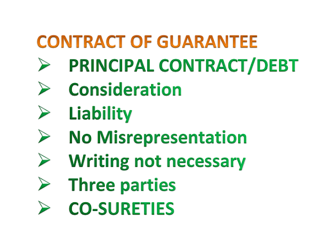 CONTRACT OF GUARANTEE, Guarantee in law of contract