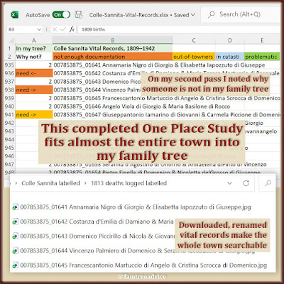 Set yourself up for One Place Study success with lists of available vital records.