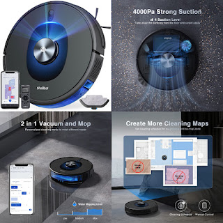 shellbot robot vacuum and mop cleaner, robotic vacuum, robotic mop