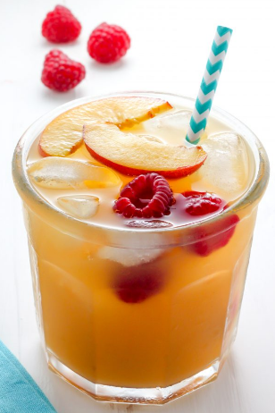 Raspberry Peach Iced Tea Lemonade #lemonade #raspberry