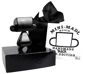 Black Mini Mad'l Resin Figure and Packaging by MAD