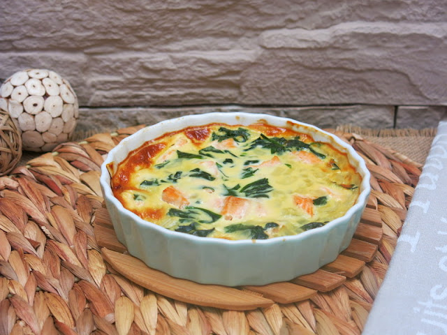 QUICHÉ DE SALMÓN Y ESPINACAS CON BASE DE PAPA