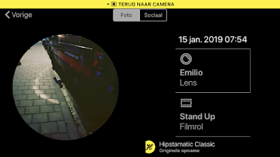 Schermafbeelding Hipstamatic-instellingen Emilio + Stand Up