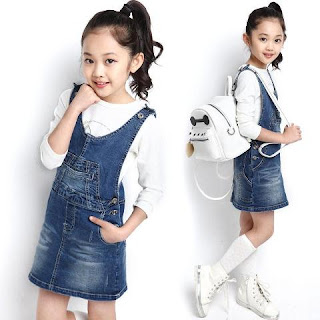 Model Baju Dress Jeans Anak Perempaun Terbaru