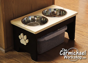 Dog Food and Water Bowl Stand