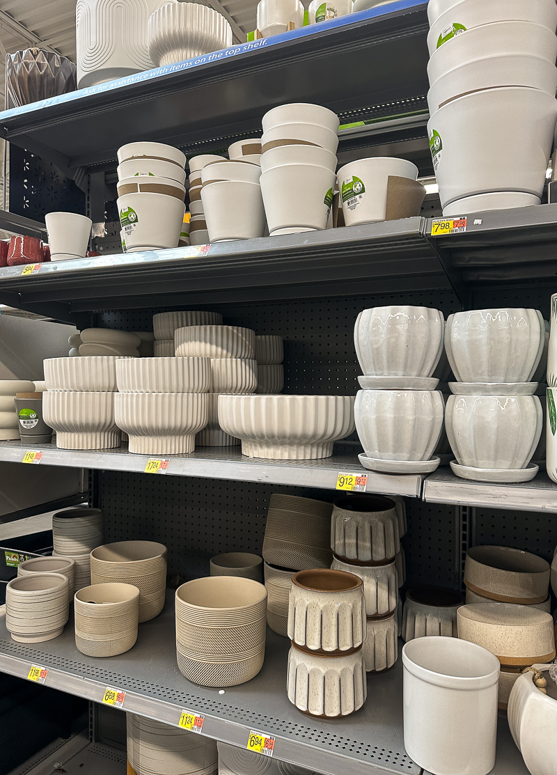 white pots and planters from walmart