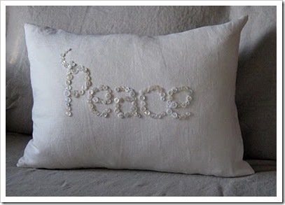 button peace pillow