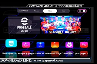 eFootball PES V3 PPSSPP Update Season 2024 UCL Edition Full Transfer Real Face Best Graphics HD Camera PS5