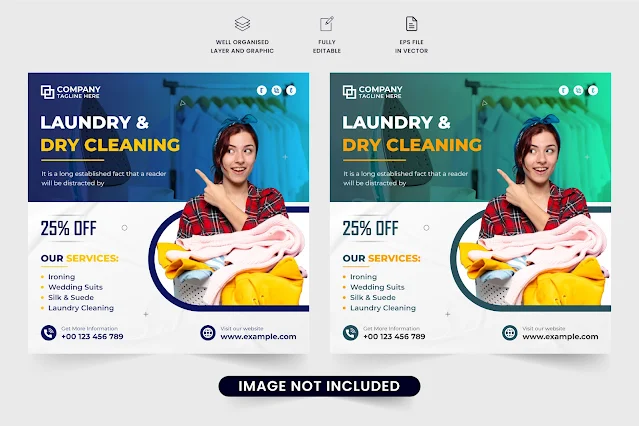 Cloth washing marketing poster free download