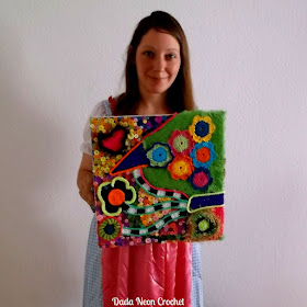 Crochet Painting with buttons