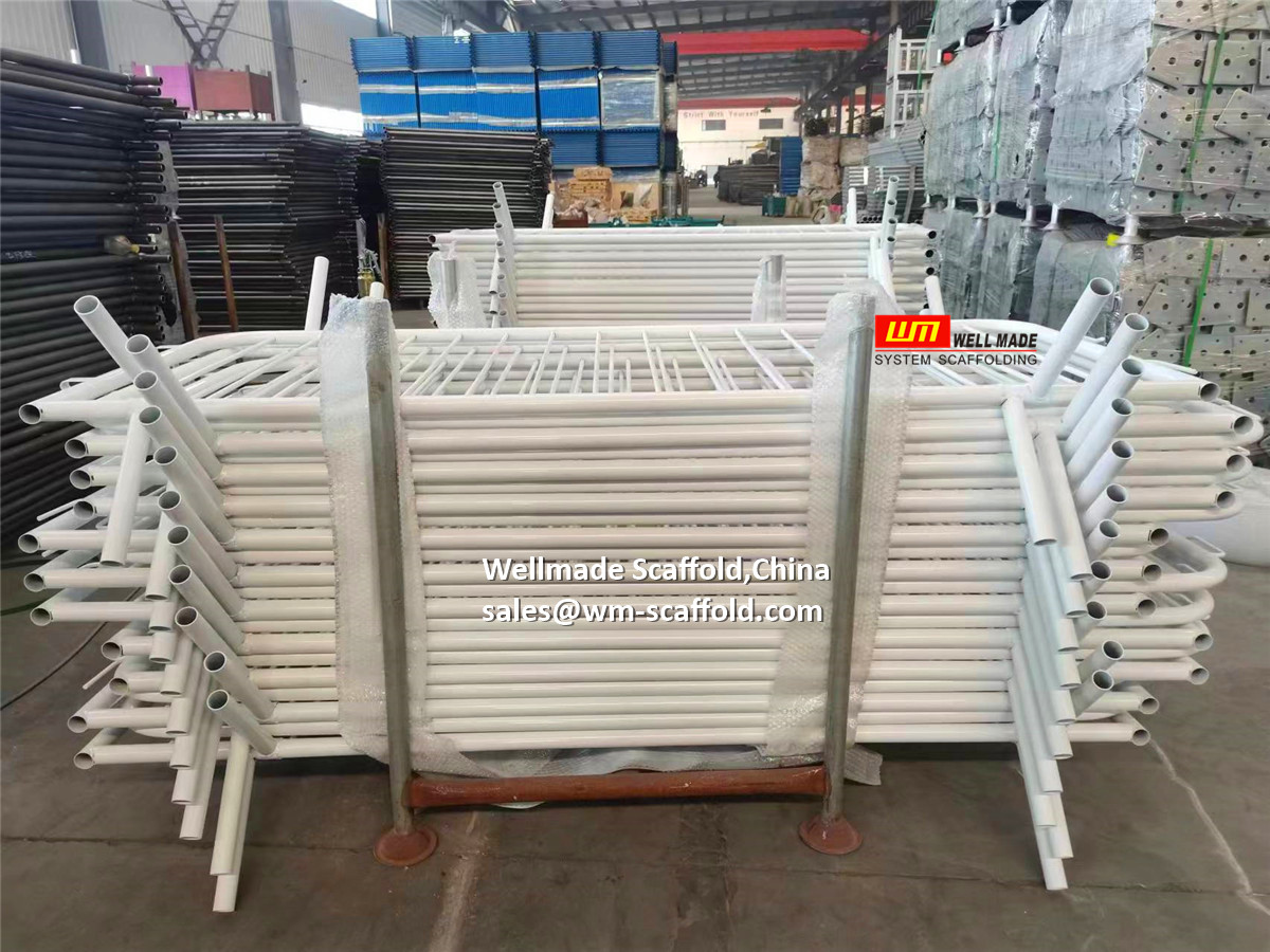 crowd control barrier powder coated - wellmade pedestrian metal fences galvanized