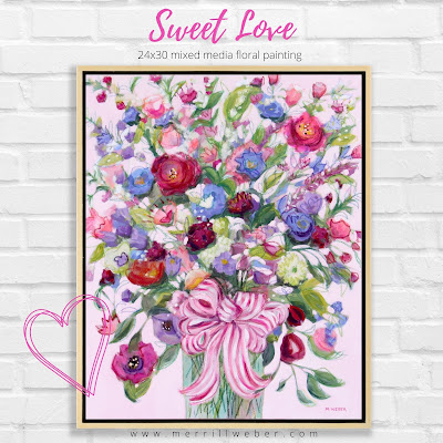 sweet-love-large-mixed-media-floral-painting-merrill-weber