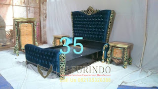 luxury furniture bed room set with gold and carved king size-sell classic french bed room set indonesia-sellfrenchfurnitureindonesia