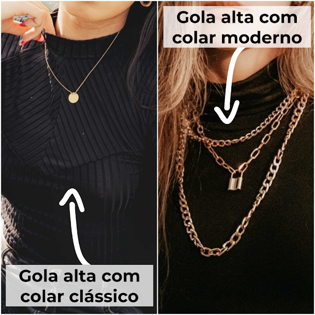 colar com gola alta