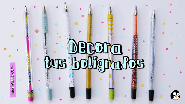 Decorar bolígrafos bic para el regreso a clases. Cómo decorar material escolar o útiles escolares. Nica Bernita