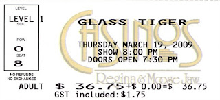 Glass Tiger Concert Ticket
