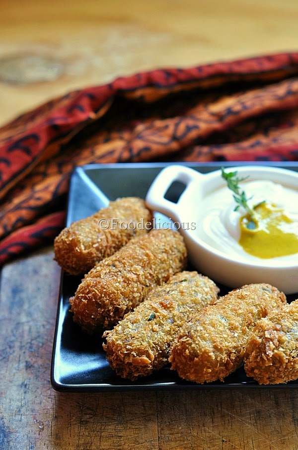 Foodelicious- Panko Crusted Mushroom Croquettes
