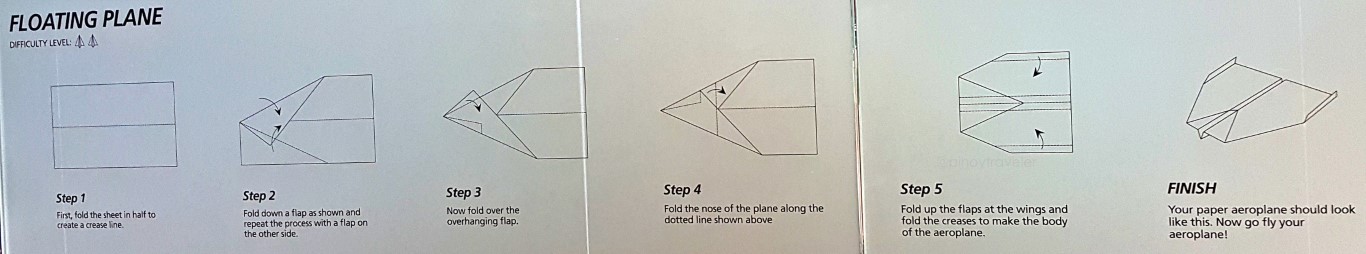 "Floating Plane" an instruction on how to make a paper plane at Changi's Aviation Gallery!