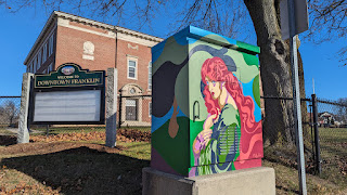 The Artsy Box creation by Molly Dee brightens up the corner near Davis Thayer