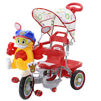 family maskot kipas angin tricycle