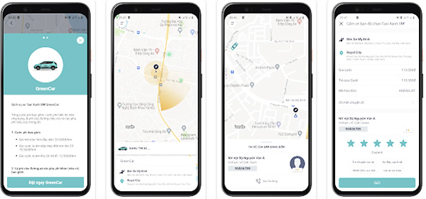 Taxi Xanh SM - ứng dụng đặt xe điện a2