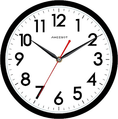 AKCISOT Wall Clock Silent Non-Ticking Modern