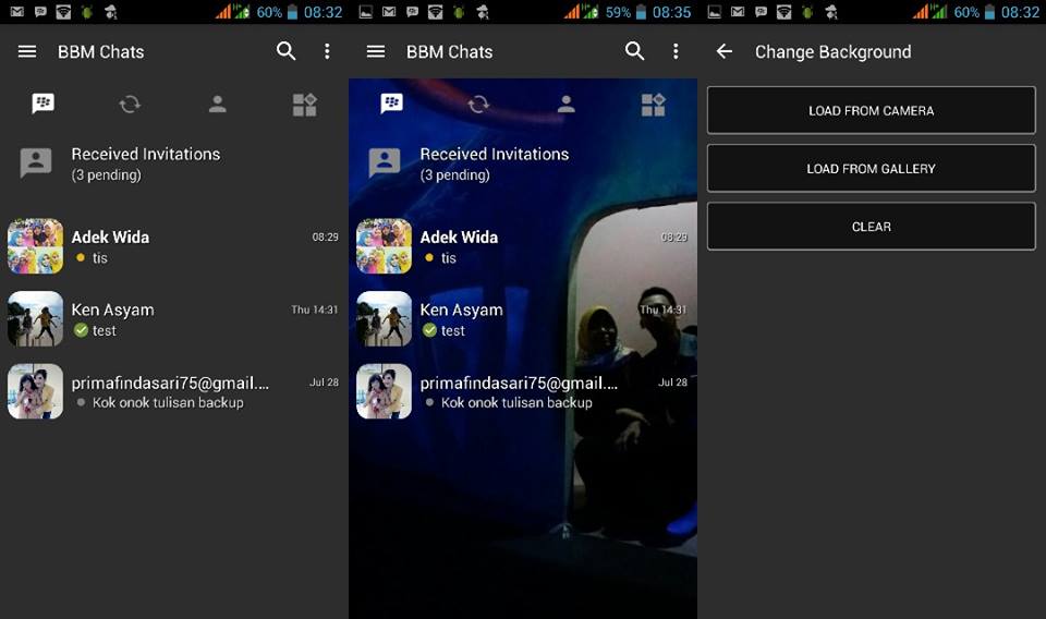 BBM MOD Gray v3.0.1.25 Bisa Ganti Bacground Sesuai ...