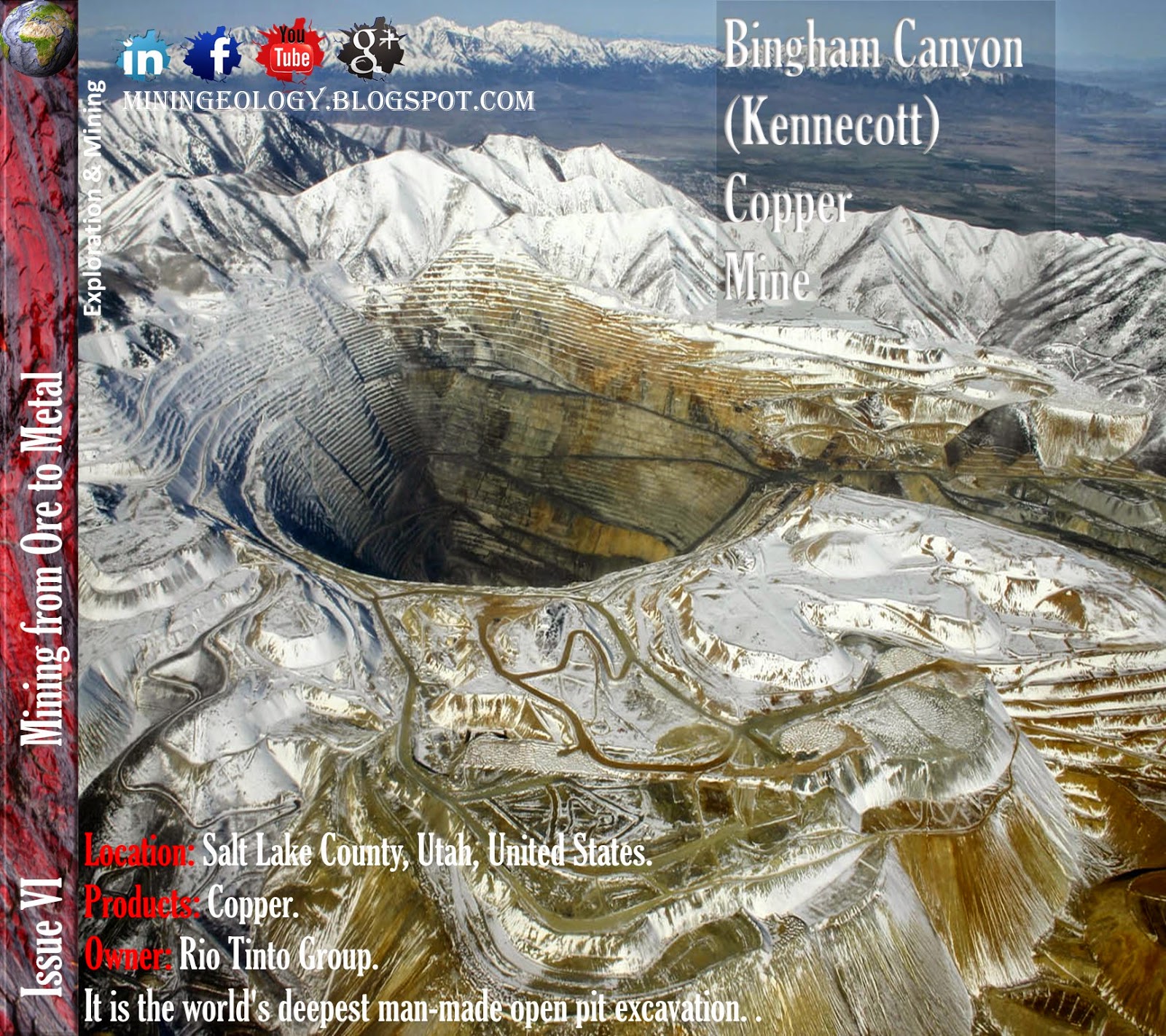 Bingham Canyon Kennecott Copper Mine Mining Geology