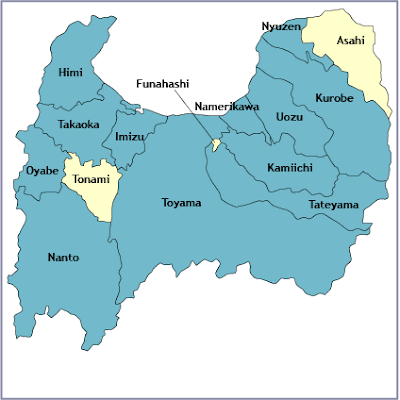 Toyama Map Regional City