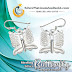 Filigree Design Sterling Silver Butterfly Hanging Earrings