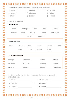 ATIVIDADES ASSÍNCRONAS – SÍLABA TÔNICA 4° E 5º ANO