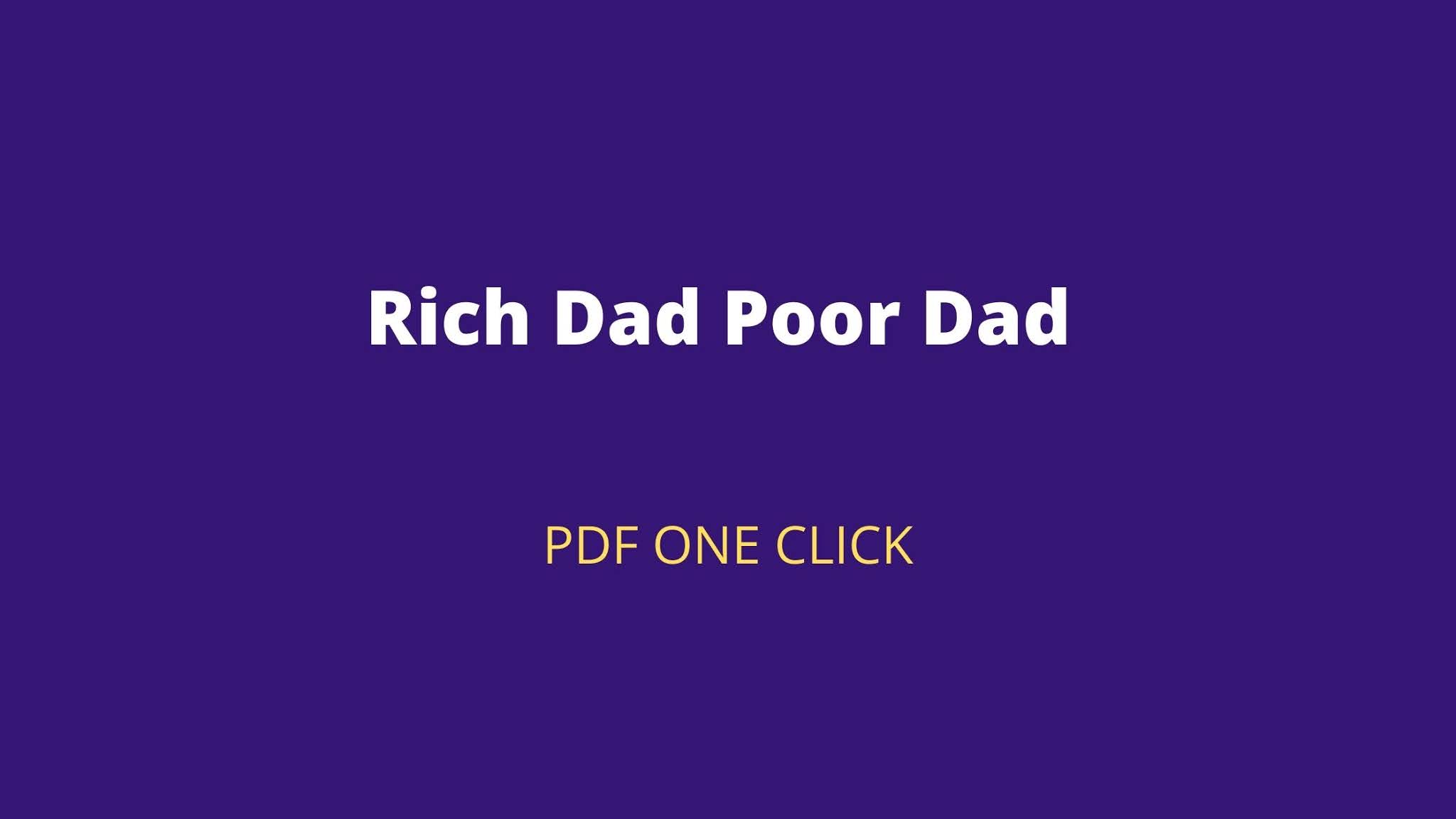 ▷Rich Dad Poor Dad Free PDF in Tamil【 One Click】