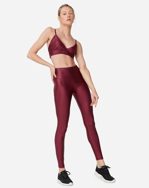 legging cire vinho