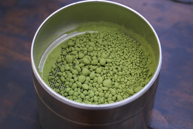 grumeaux de matcha