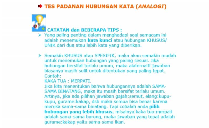 adalah sering mengulang dan terbiasa mengerjakan contoh Untuk Padanan Hubungan Kata (Analogi) Ini Kunci Jawabannya