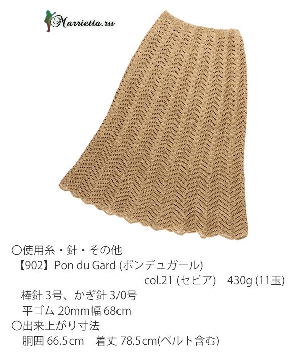 Длинная ажурная юбка «Русалка» крючком (2)