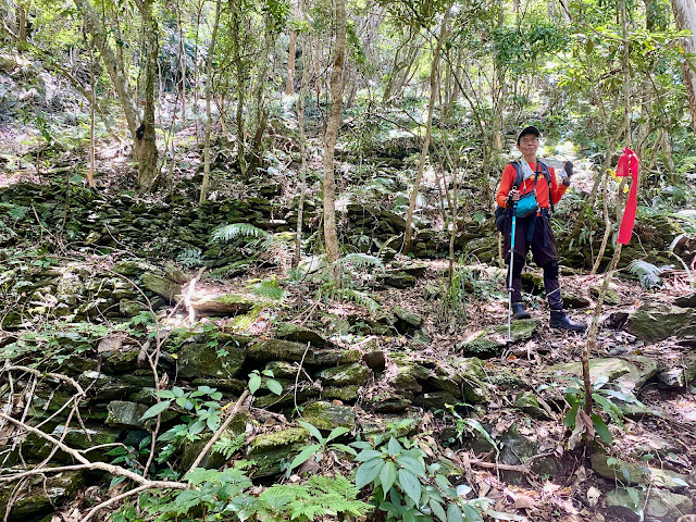 往綠水文山方向下山--駁坎遺址