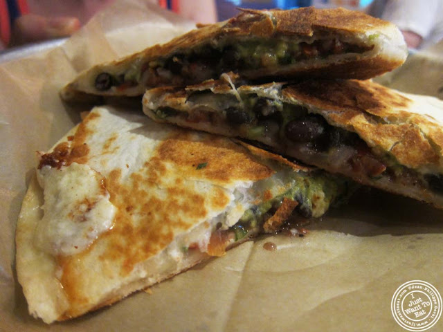 image of vegetarian black beans quesadilla at Dorado, Tacos and Quesadillas in NYC, New York