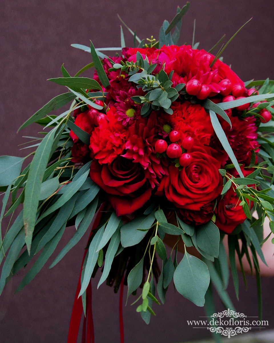 Czerwone róże bukiet ślubny opolskie