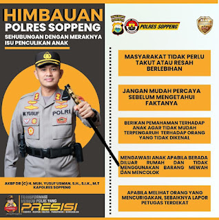 Marak Isu Penculikan Anak, Ini Imbauan Kapolres Soppeng
