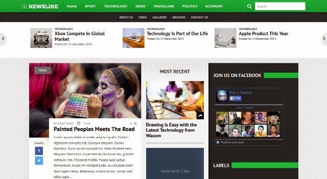 Newsline Responsive Blogger Template