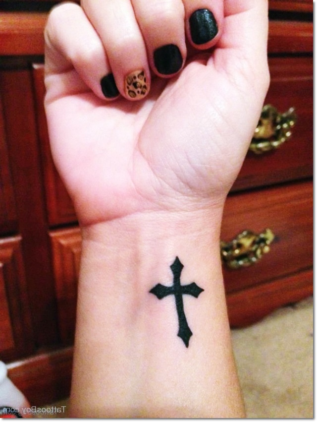 cross tattoo black design