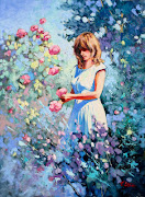 Summer Roses is a figure study in oil on canvas painted for my exhibition at . (summer roses)