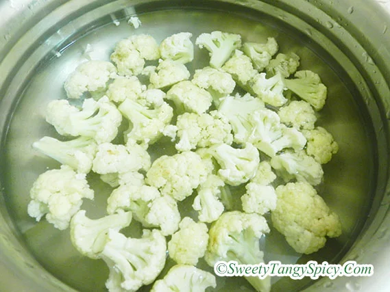 Blanching Cauliflower Florets - Removing Impurities and Enhancing Freshness