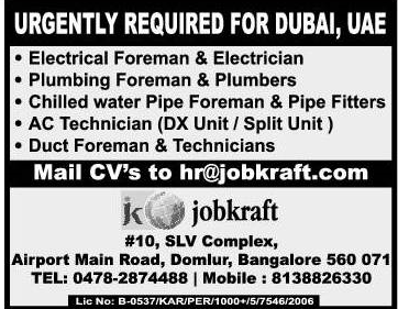 Urgent JOb Opportunities for Dubai, UAE