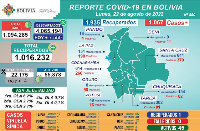 1067 casos y viruela del mono